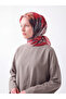 Nevbahar Floral Point Patterned Double-Sided Scarf - Red