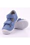 Baby Boy Blue Genuine Leather Summer Shoes - Double-Strapped Flexible Sole First Step Booties - 4