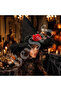 Halloween Red Black Rose Witch Hat - 3