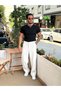Slim Fit Ribbed Tshirt with Buttoned Collar - 2