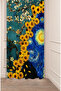 Van Gogh's Starry Night, Sunflowers and Almond Blossoms Artistic and Classic Inspired Specially Designed Digital Printed Background Curtain