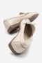 Merdovel Women's Genuine Leather Loafer with Saddle Detail in Beige - 3