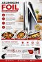 Heavy Duty Aluminium Foil Roll 1.5kg, 45cm Non-Stick Surface, Freezer Safe, Food Safe & Non-Toxic, Smart Roll Design, Easy Cutting Edge