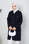 Women's Diagonal Side Buttoned Wear-Go Cap with Chest Pocket