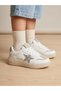 Velcro Decorative Laces Gold Embroidered Girls' Comfortable Lightweight Sneaker Sports Shoes - 2
