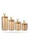 4-Piece Borosilicate Glass Jar Set with Deer Figures for Kitchen 500-750-1000-1200 ml Amber - 3