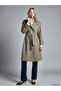 Timeless Clothing & Timeless Choices Double-Breasted Roba Collar Belted Women's Trench Coat