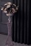 Black Velvet Textured Background Curtain Single Panel 1/2.5 Medium Pleat Plain Simple Suitable for Any Room
