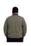 Men's Large Size Khaki Two-Thread Buttoned Polo Collar Sweatshirt 3Xl-4Xl-5Xl-6Xl - 3