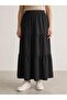 Plus Size Three Layer Women's Elastic Waist Skirt
