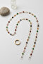 Elegant Square Colorful Stone Brass Glasses Chain - 3