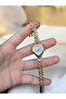 Heart-Designed Women's Wristwatch with Simple Embroidered Cord