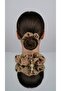 Women's Crown Hair Accessory Set Patterned Wide Crown and Scrunchie Rubber Hair Clip Double Set Gfboxwp5403 - 5