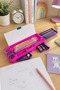 Multifunctional 6-Compartment Pencil Case with Hidden Compartment 25cm with Compass Vd048 - 3