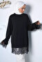 Elegant Lace Trimmed Hijab Tunic - 3