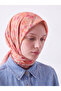 Peony Flower Pattern Double-Sided Scarf - Red Orange - 7