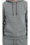 Men's Three Thread Compact Hooded Kangaroo Pocket Soft Textured Cotton Inside Sweatpants Set - 4