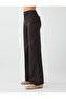 Bitter Brown High Waist Wide Leg Cotton Tencel Trousers - 6