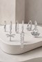 Set of 6 Dragonfly and Lip Figured Zircon Stone Earrings - Multiple Hoop Earring Combination