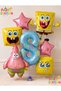 Spongebob Balloon & Patrick Balloon Set 8 Years Old - 7 Piece Spongebob Birthday Balloon Set