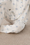 Women's Patterned Relaxed White Pajama Set 4661 - 6