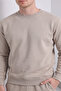 Three-Thread Crew Neck Cotton Soft Puff Oversize Tracksuit Set - 3