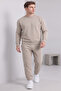 Three-Thread Crew Neck Cotton Soft Puff Oversize Tracksuit Set - 4