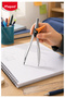 Metal Compass with Stop Tip 1 Piece Maped Study Stop 195110 Compass Drawing Mathematics Geometry Architecture Project - 3