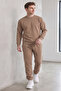 Three-Thread Crew Neck Cotton Soft Puff Oversize Tracksuit Set - 3