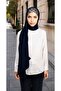 Leopard Striped Crepe Shawl - Navy Blue - 2