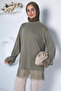 Elegant Lace Trimmed Hijab Tunic - 3