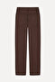 Women's Brown Cropped Flare Fit Pants - 2