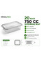 20 Pieces 750 Cc Leakproof Transparent Pet Food Container Salad Appetizer Yogurt Takeaway Container