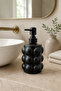 Bubbly Embossed Bubble Model Glass Liquid Soap Dispenser – with Black Pump – 400 Ml, 17 X 8 cm - 7
