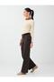 Bitter Brown High Waist Wide Leg Cotton Tencel Trousers - 5