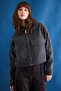 Short Checked Jacket with Zippered Pockets - 3