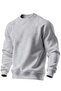 . Men's Crew Neck Sports Sweatshirt Basic Daily Comfortable Cotton Long Sleeve Sweatshirt