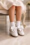 Cinnamon Ptk/Flt 125 Girls' Ballet Flats with Ribbons - 2