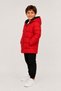 Boy's Red, Hooded, Fur-Lined, Inflatable Coat, Waterproof - Windproof, Winter Coat - 2