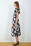 Zebra Pattern Poplin Fabric Dress - 5