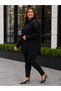 Plus Size Stone Embellished Women's Shirt with Shoulder Detail and Buttoned Sleeves, Stylish Shirt - 3