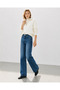 Women's Stoned Wide Leg Palazzo Jeans High Waist Lycra Denim Women's Stoned Jeans - 3