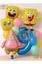 Spongebob & Patrick Balloon Concept Set for 9 Years Old - 12 Piece Spongebob Themed Birthday Set