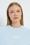 3 Thread Heart Embroidered O Oversized Sweatshirt - 6