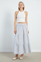 Striped Layered Maxi Skirt - 2