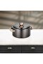 2 Pieces Hot Pot Set, Brushed Matt Gun Black & Travertine Marble - 2