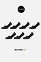 Egyptian Unisex Bamboo Boxed 7 Pairs of Ballerina Socks Black - 2