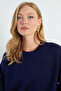 Wide Sleeve Crew Neck Casual Knit Sweater - 6