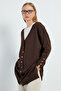 V-Neck Cardigan with Sleeve Button Detail - 3