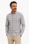 Men's Cotton Plaid Shirt Long Sleeve Classic Cut with Pockets Comfortable Fit